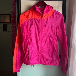 BROOKS Women’s XS Running Jacket Pink Orange‎ Hooded Shelter Technology